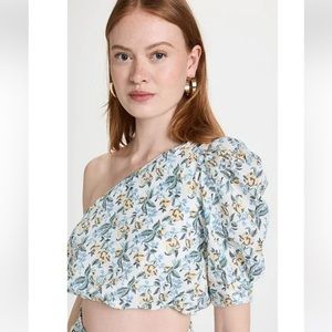 NWT Anthropologie En Saison One Shoulder Asymmetric Crop Top XS